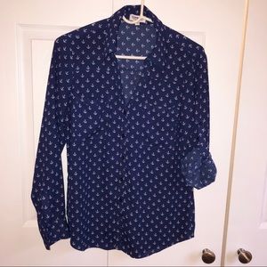 Navy anchor Express Portifino shirt